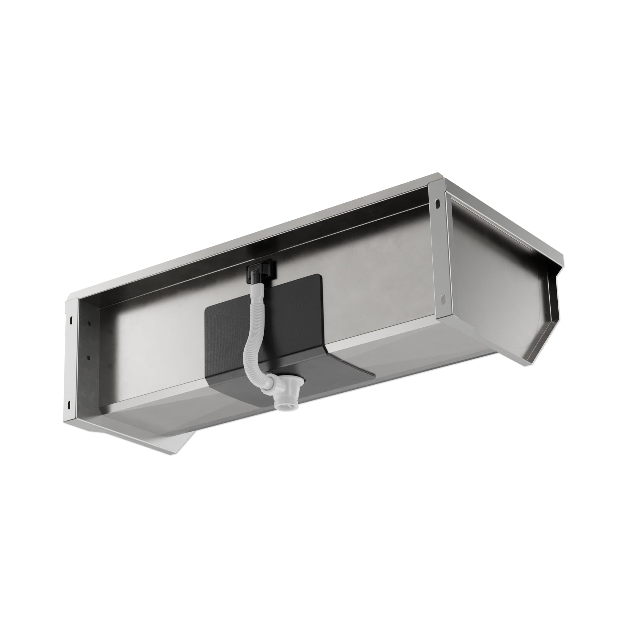 KUNe SOLIDUM 90 - Ausgussbecken Edelstahl zur Wandmontage - Außenmaße 98 x 47 x 28 (BxTxH) cm