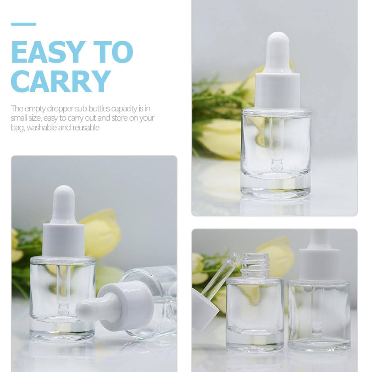 20 Pezzi Boccetta Contagocce in Vetro da 15ml