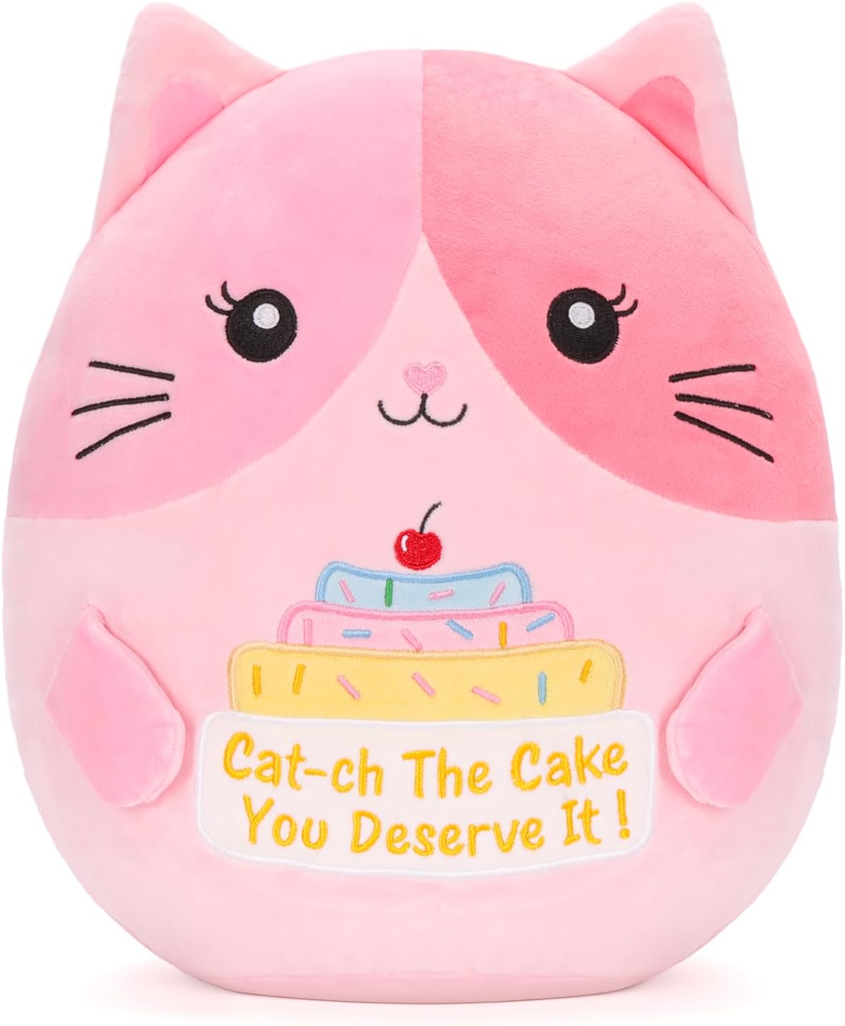 12 Inch Cat Plush Pillow – Cute Stuffed Animal Cat Doll for Women, Soft Plushies Pillow for Bed & Office Decor Birthdays