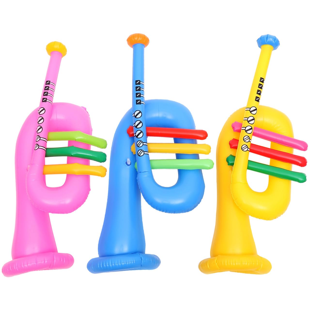 Aufblasbare Trompete FüR Kinder 2 StüCk PVC Horn Spielzeug GroßE LautstäRke Klarer Klang FüR BüHnenrequisiten Festliche Partys Und Kinderspiele