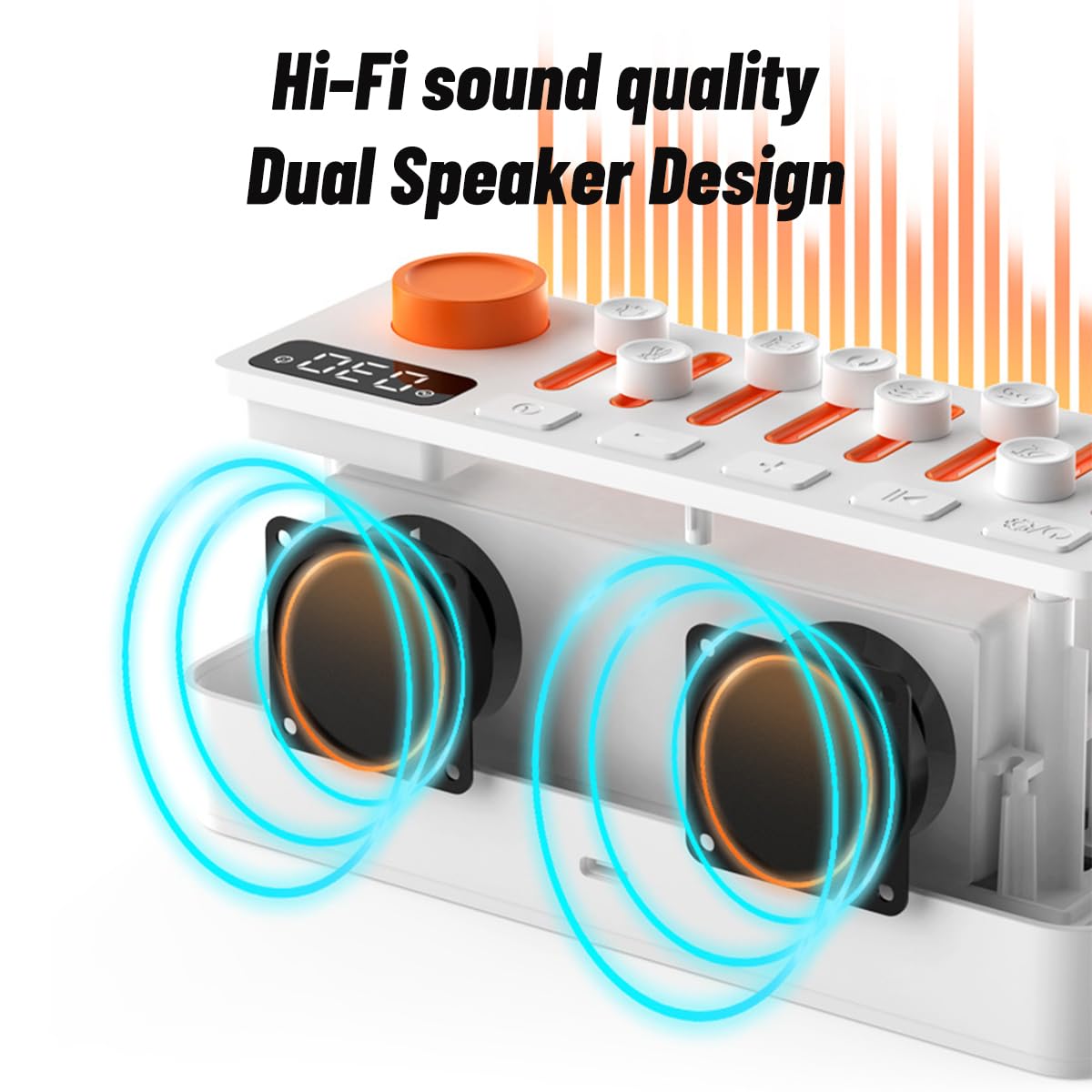 White Noise Machine, Smart Sleep Aid Speaker with 8 Nature Sounds, Portable Bluetooth Speaker 7 Colors Night Lights, Wireless Bluetooth Speaker with Timer Auto Shutoff