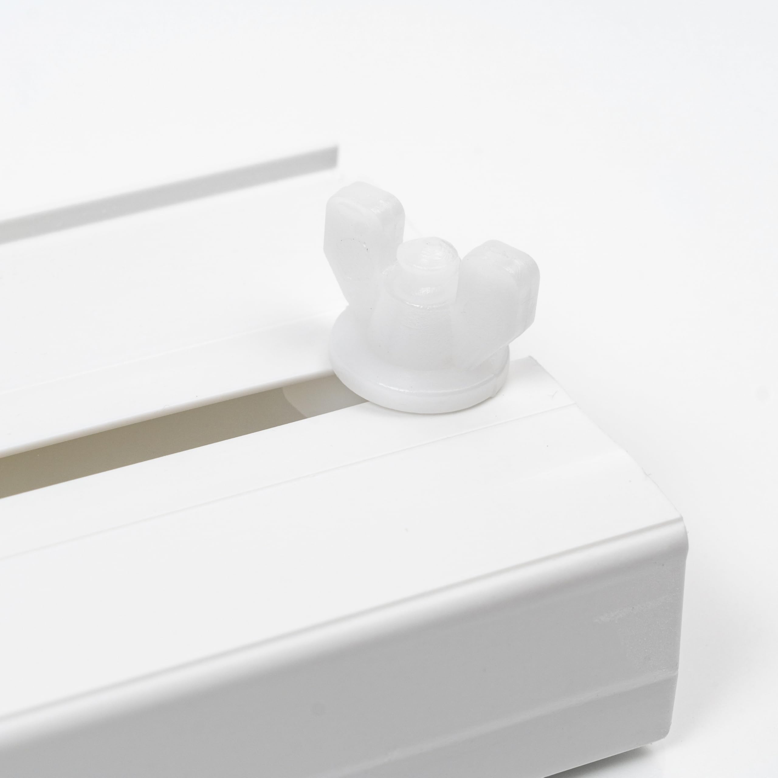 Fermi Intermedi 12 pz Bianco Fermo per Tende Adatto per Binari di Scorrimento Ganci per Tende Plastica Facili da Montare Tappi Antiscivolo