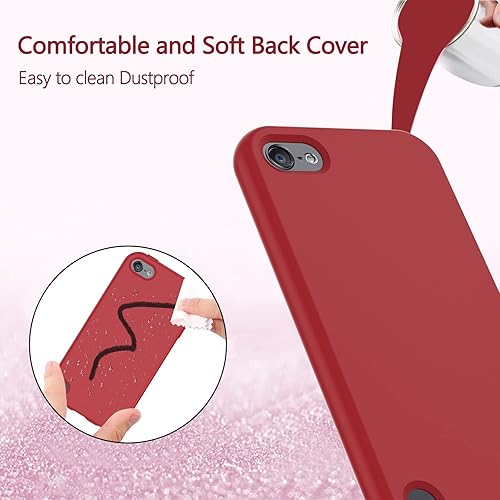 Miniatura 4 de Hensinple Funda para iPod Touch de 765 generación, funda para iPod Touch, funda de silicona a prueba de golpes con protector de pantalla integrado