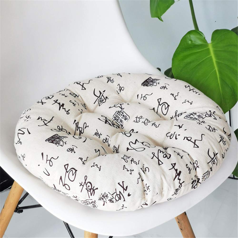 Coussin de chaise rond 40x40 cm rembourré et confortable pour assise de cuisine