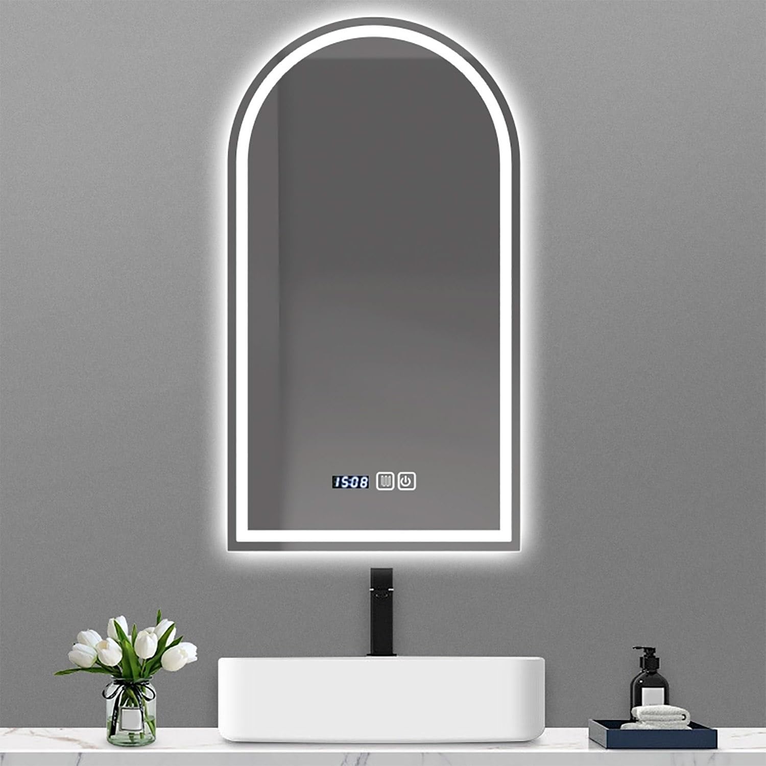 Miroir LED arqué décoratif pour sublimer votre rituel de maquillage