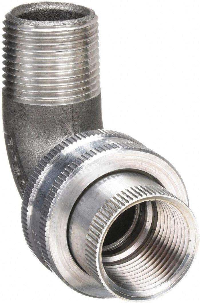Union, 90i��, Aluminum, Male to Female Connection, 3/4" Conduit Size GUML-2WW