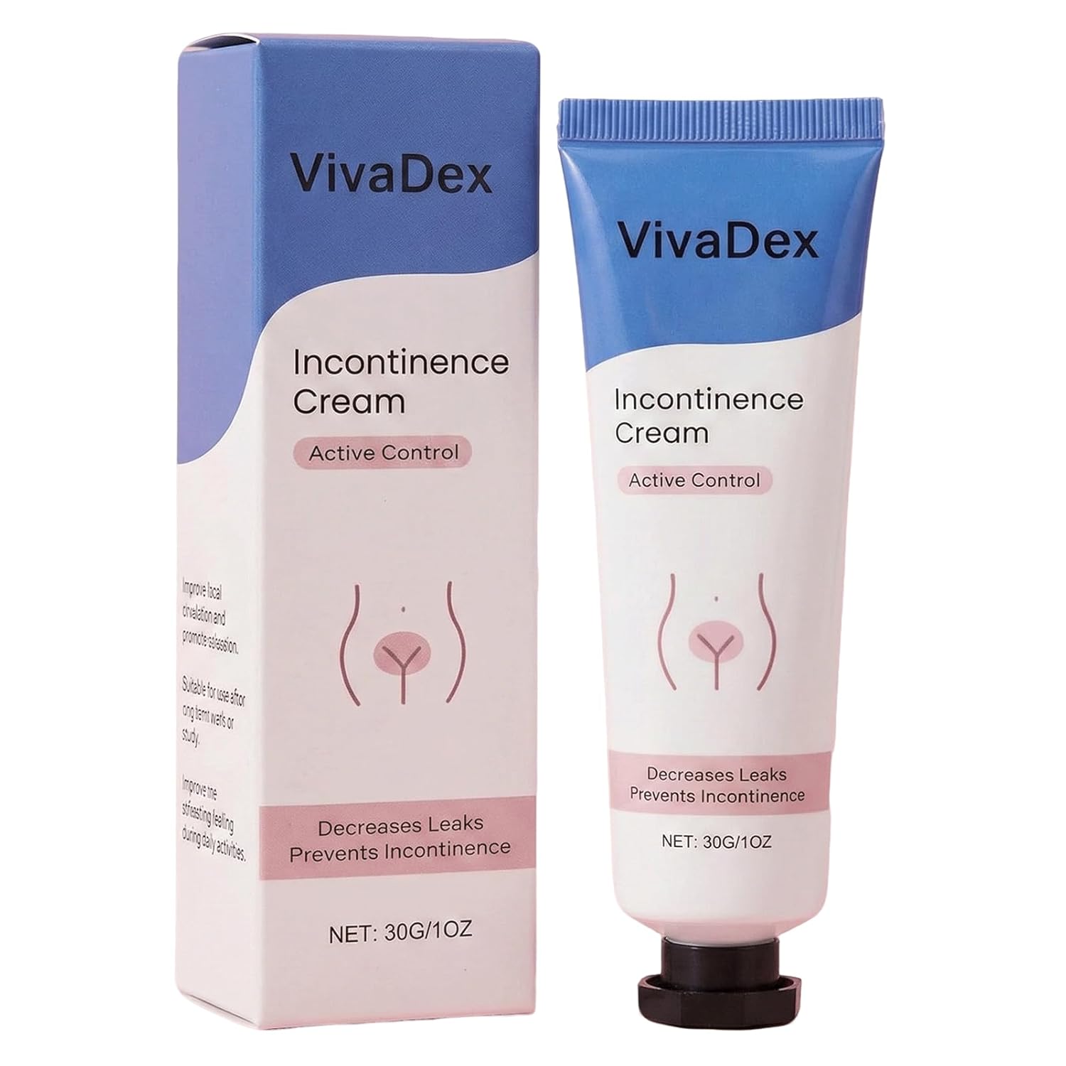 VivaDex Cream Incontinence for Women,VivaDex Cream With Natural Formula,Relieves Discomfort - Gentle Botanical Formula (2pcs)