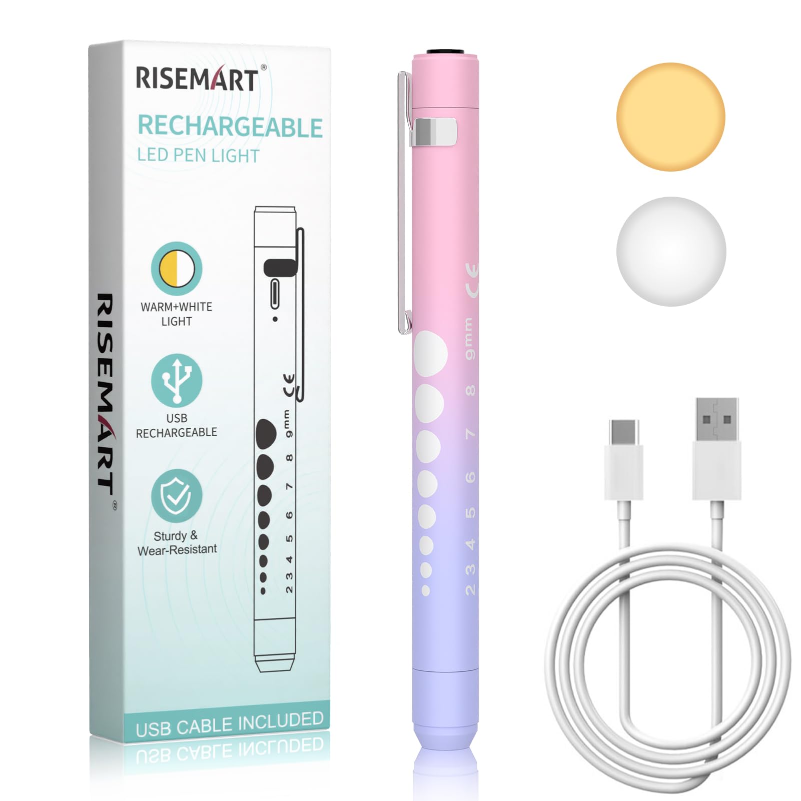 Rechargeable Pen Light for Nurses and Doctor LED Penlight with USB Charging