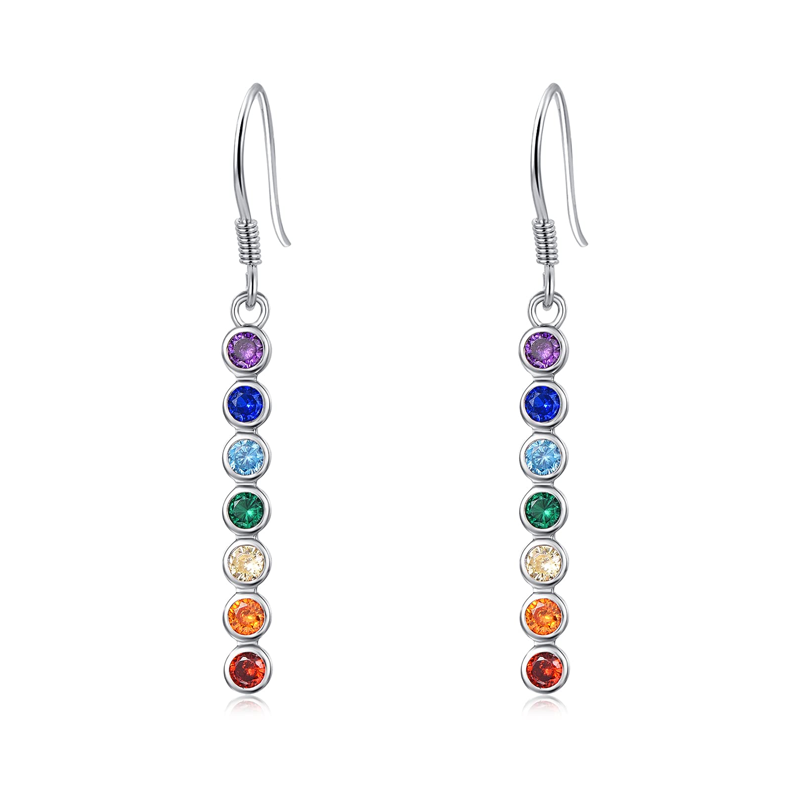 Orecchini A Cerchio Chakra In Argento Sterling 925, Per La