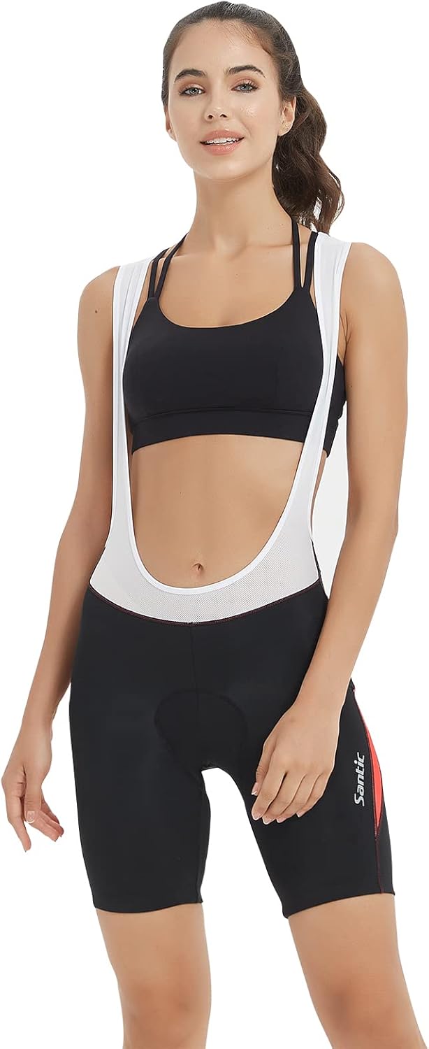 Santic Women's Cycling Bib Shorts 4D Padded Bike Shorts Bicycle Tights Breathable High Stretchy Cycling Shorts for Women - Image 2