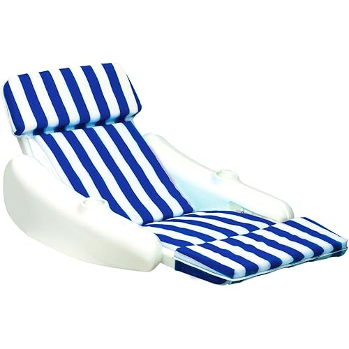 SWIMLINE ORIGINAL 10010M Sunchaser Padded Luxury Lounge Chair Pool Float | Molded Frame & Pontoon Design | Pool Floats Adult | Pool Lounger | Pool Accessories | Pool Chairs and Lounges For In Pool