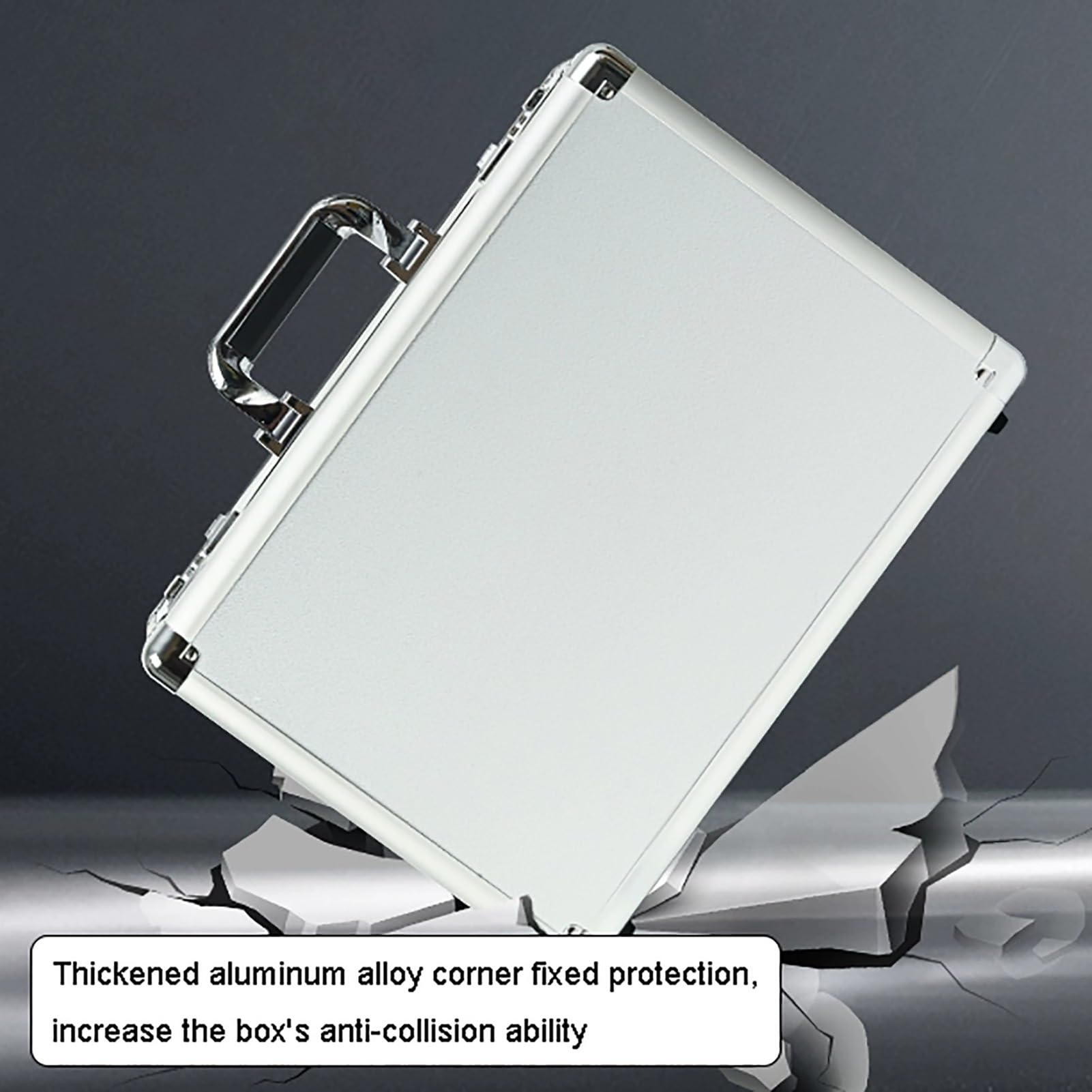 Pudełko do przechowywania ze stopu aluminium o dużej pojemności, miękki organizer wewnętrzny na dokumenty, bagaż, zegarki i akcesoria, przenośne etui ochronne do podróży lub użytku domowego