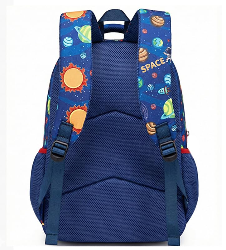 Image of Frantic Waterproof Polyester 35 L School Backpack With Pencil /Staionery Pouch School Bag Class 1 to 8 Daypack Picnic Bag For School Going Boys & Girls(RR Blue Space B)