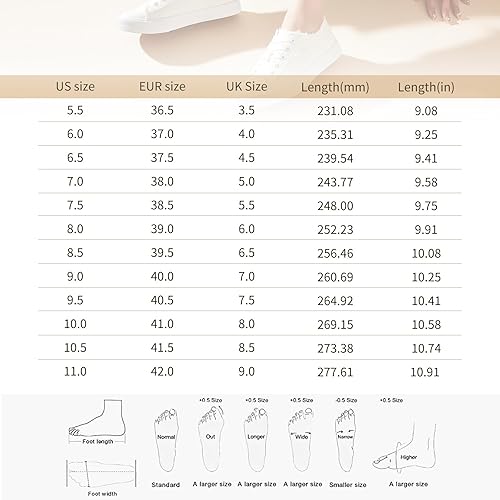 Miniatura 7 de Zapatos de lona para mujer, zapatos de lona de moda, zapatos casuales para caminar, Lienzo blanco