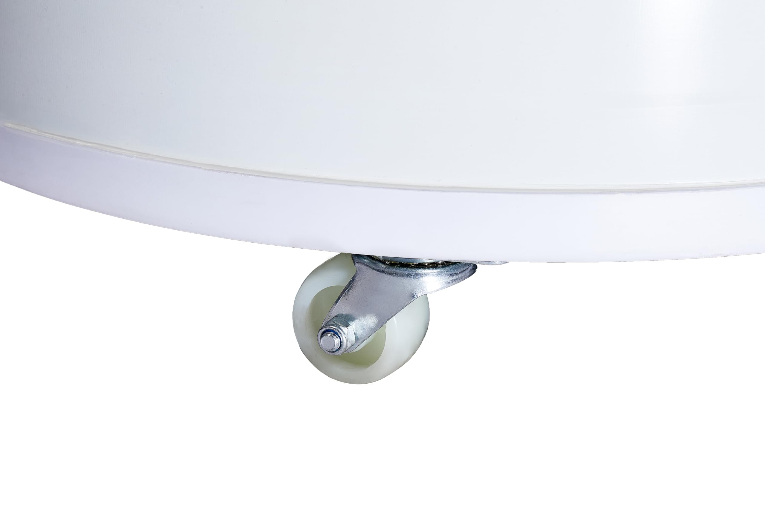 METRO Professional Party-Cooler/frigo bibite su ruote, HCR40, plastica/vetro temperato, Ø 44.2 x 74.5 cm, 34 L, con 4 ruote, ideale per lattine, bianco
