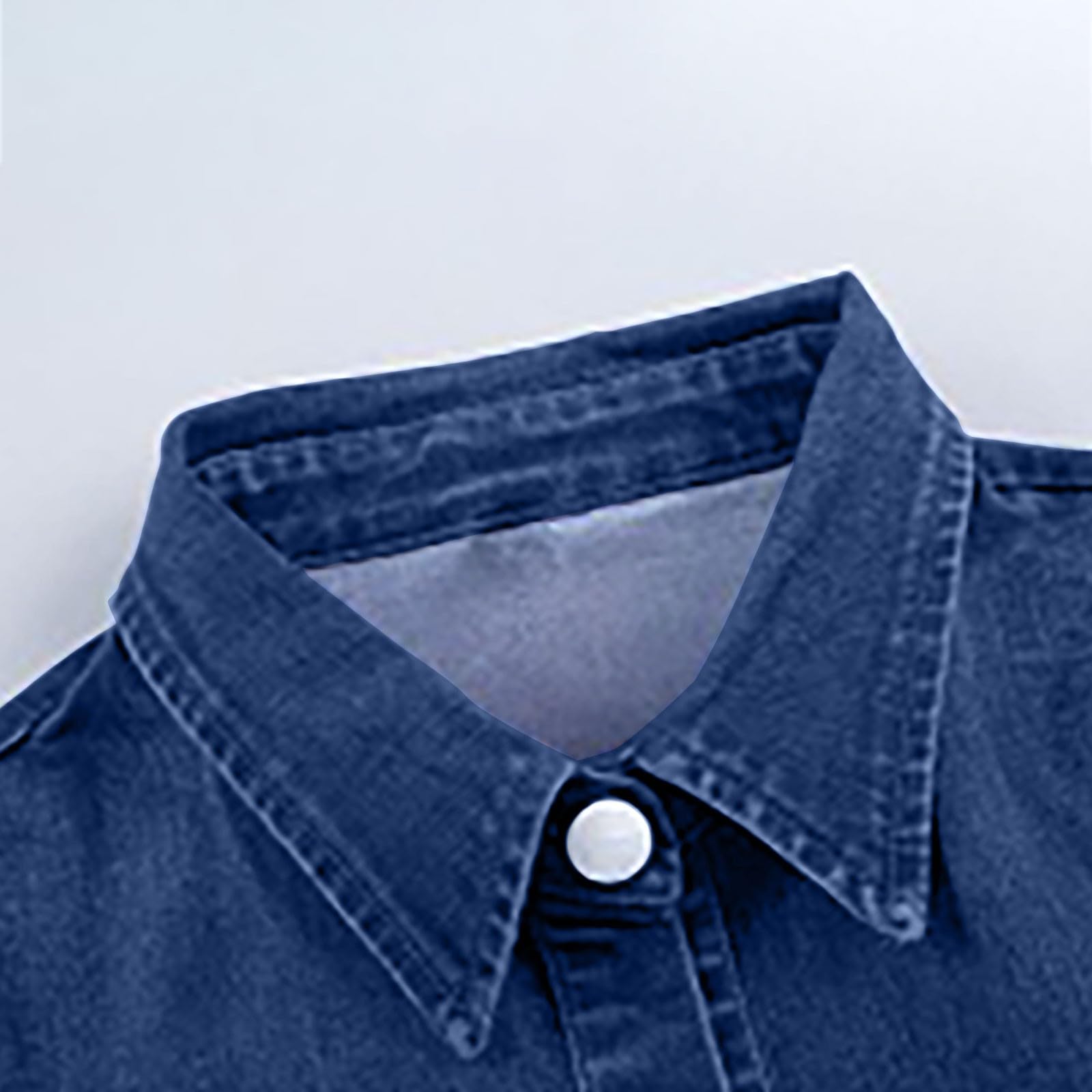 Cocila Veste en jean pour femme, manteau slim brodé à manches longues, vestes manteaux Compressible En Duvet blouson femme Beige Femme Demi Saison Saharienne Manteaux Et Blousons Imperméable