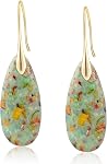 Sriomu Boucles d'oreilles Drop Dangle de la pierre de guérison naturelle