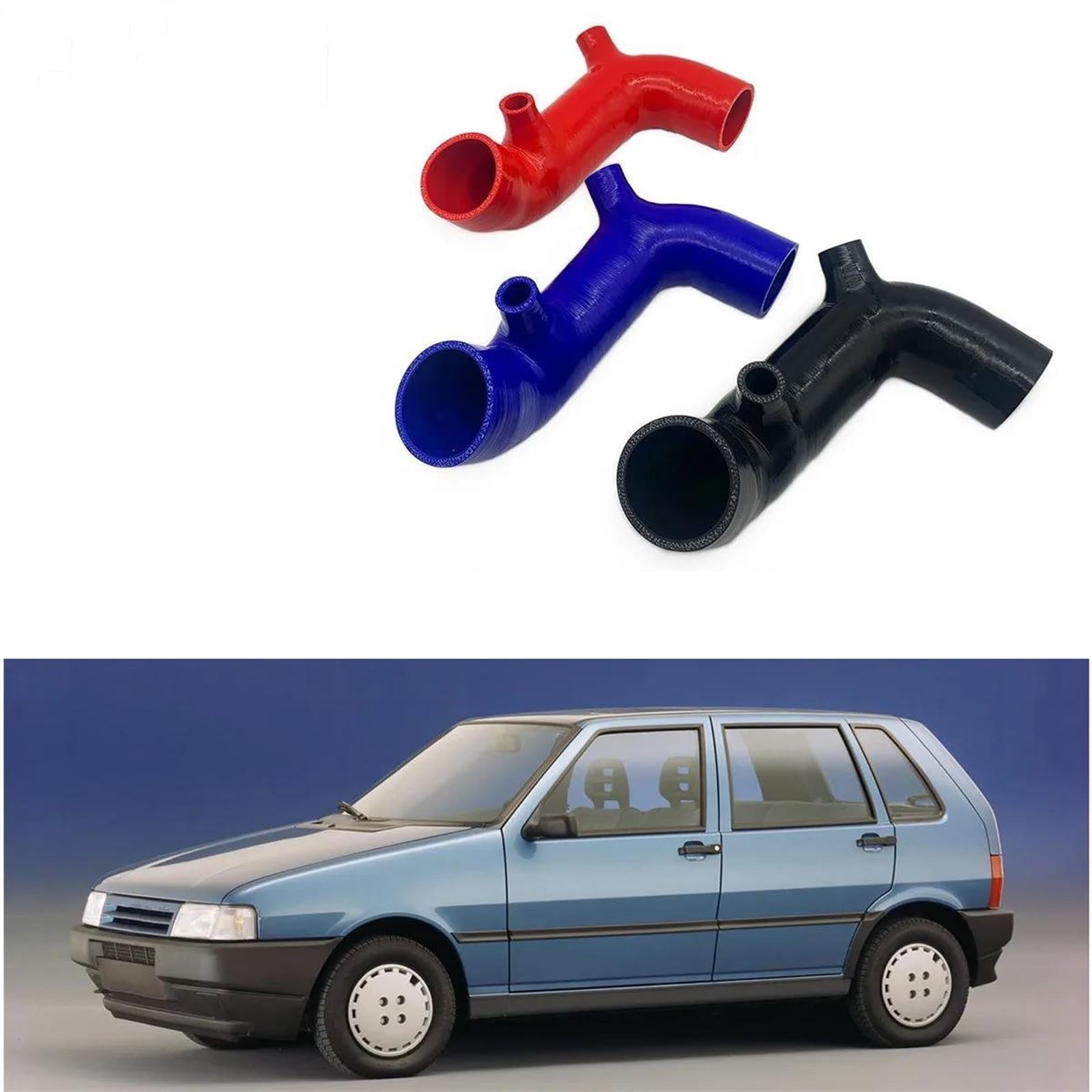 Do Fiat Uno silikonowy wąż wlotowy powietrza 1,4 do złącza airbox (czerwony
