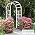 VINGLI Vinyl Garden Arbor, PVC Wedding Arch for Ceremony Party, Garden Trellis for Climbing Plants Outdoor, Arch Backdrop Stand for Garden, Backyard, Lawn