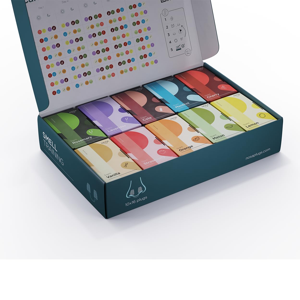 Smell Training Kit Geruchstraining/Riechtraining | NOSA | CE-Kennzeichnung, Duftstöpsel, 8 Wochen Trainingszeit, Interaktive App