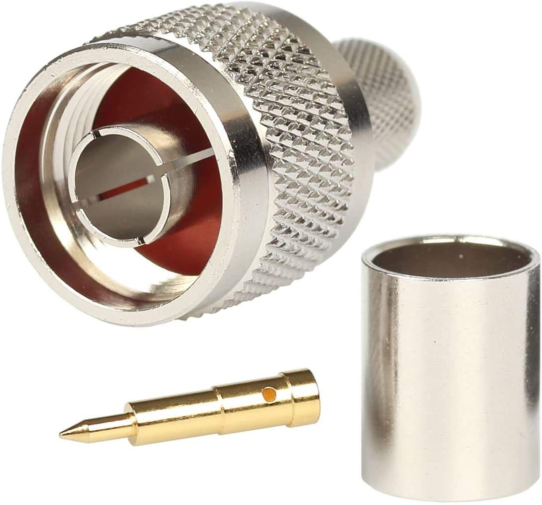 N Connectos Male Crimp Rf Coaxial Connector 50 ohm for LMR400 Belden 9913 RG8 1PCS-image-38