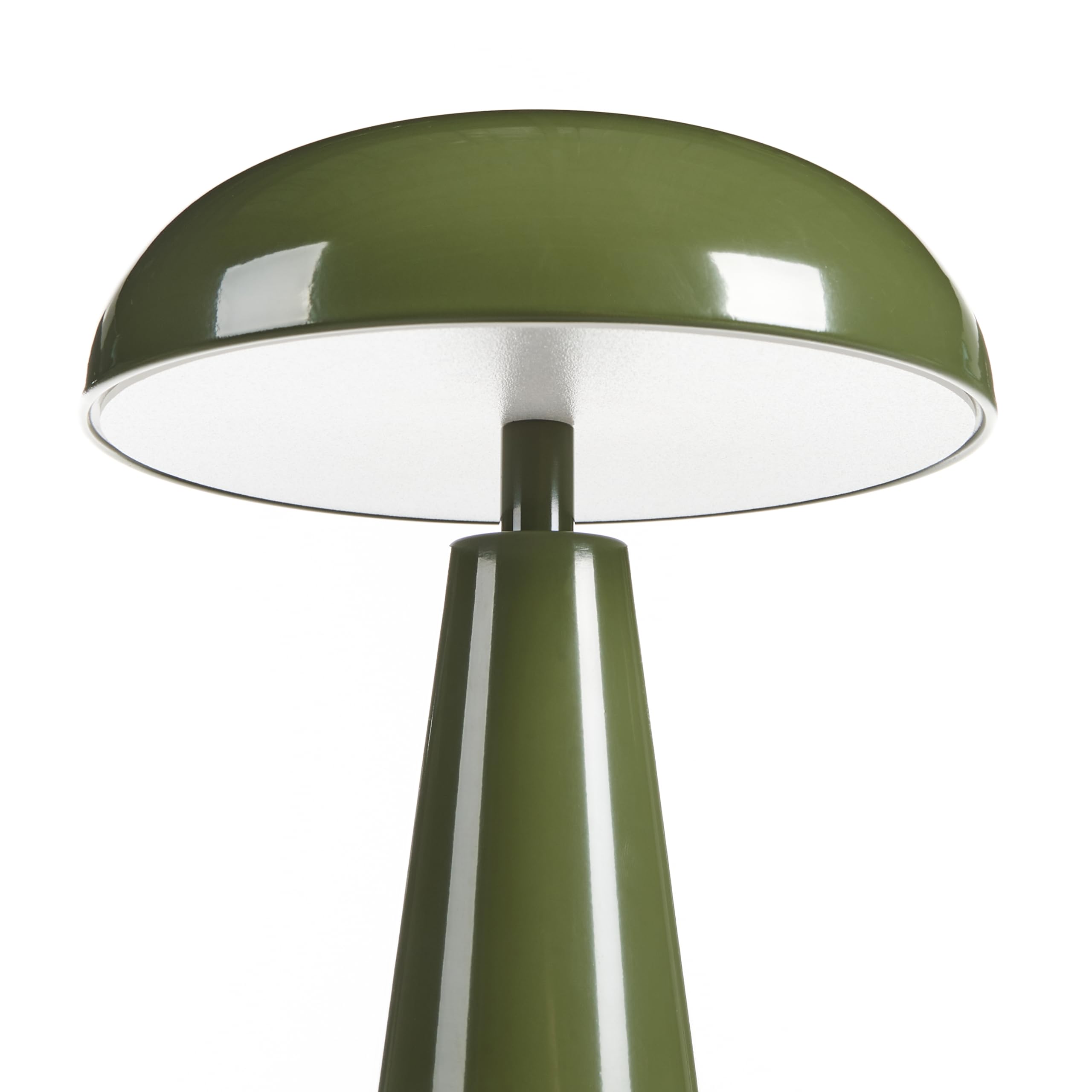 Beliani Tischlampe LED Metall grün Dimmfunktion wiederaufladbar kabellos Akku Bocono