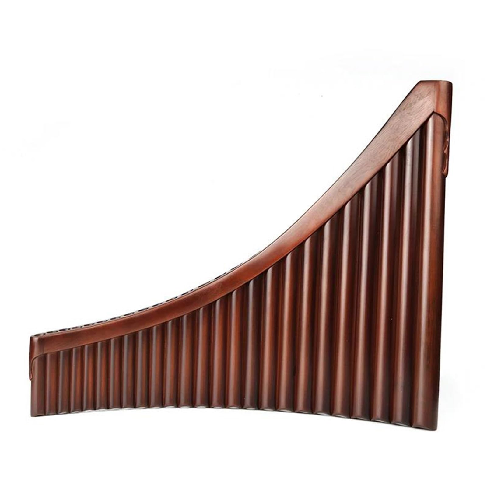 Pan Flute Instrument 25 Pipes C Key Brown Pan Flute Traditional Woodwind Instrument Bamboo Handmade Pan Pipe(L)
