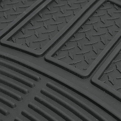 Miniatura 5 de BDK ProLiner Diamond Grid - 3 alfombrillas de goma resistentes para automóvil, SUV, camioneta y camión, protección para todo tipo de clima, ajuste