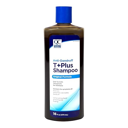 Quality Choice Therapeutic T+Plus Original Strength - Champú para caspa en gel de alquitrán de carbón, 16 onzas líquidas