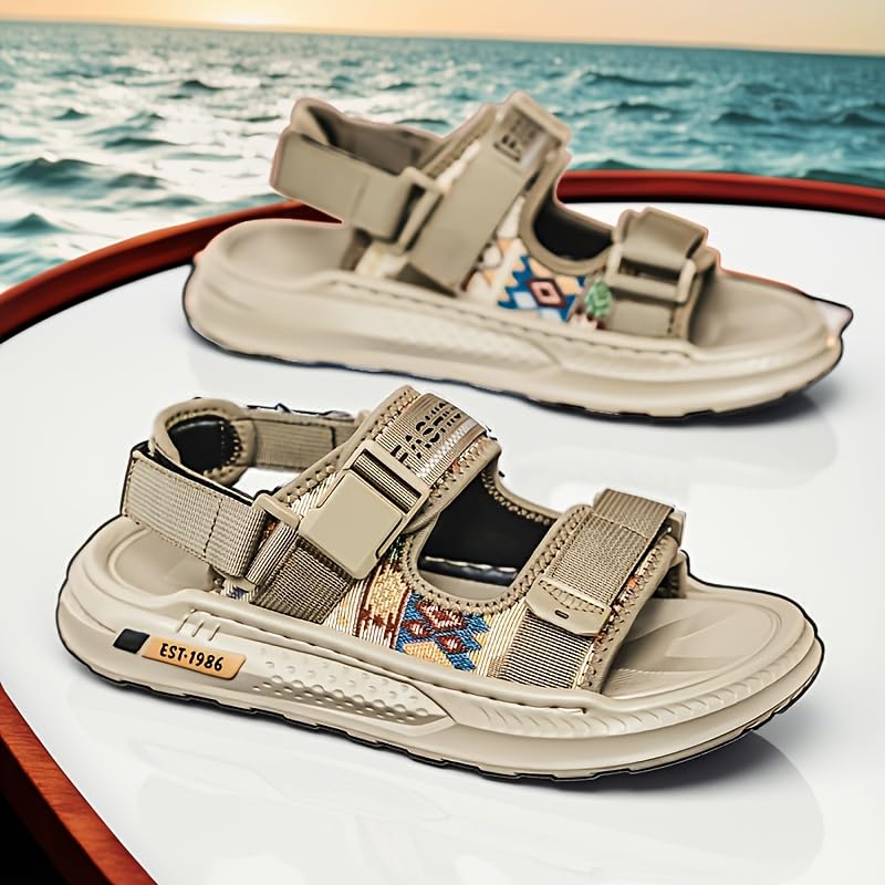 Men's Slip-On Sandals with Soft Rubber Sole - Breathable PU Upper, All-Season Beach & Outdoor Shoes for Men Casual Comfort for Hiking, Camping, Vacation2