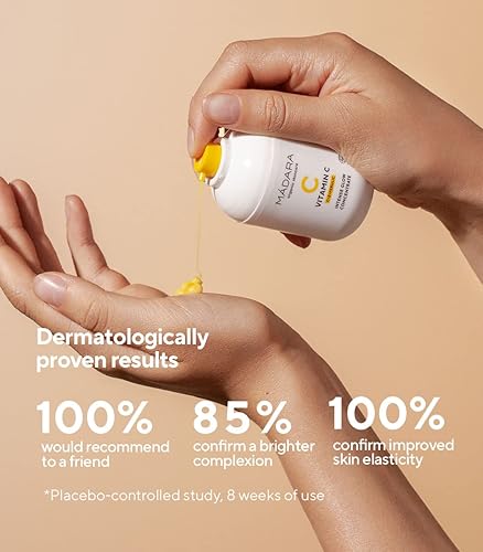 Miniatura 5 de MÁDARA Organic Skincare Concentrado de brillo intenso de vitamina C Resplandor, iluminador, dermatológicamente probado, vegano, certificado