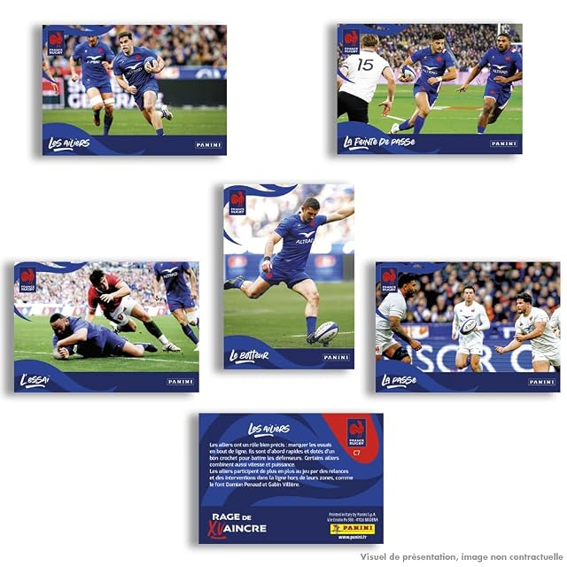 Foto 2 de 3 de Carte à collectionner Panini Rugby RUGBY EDF Blister 7 pochettes
