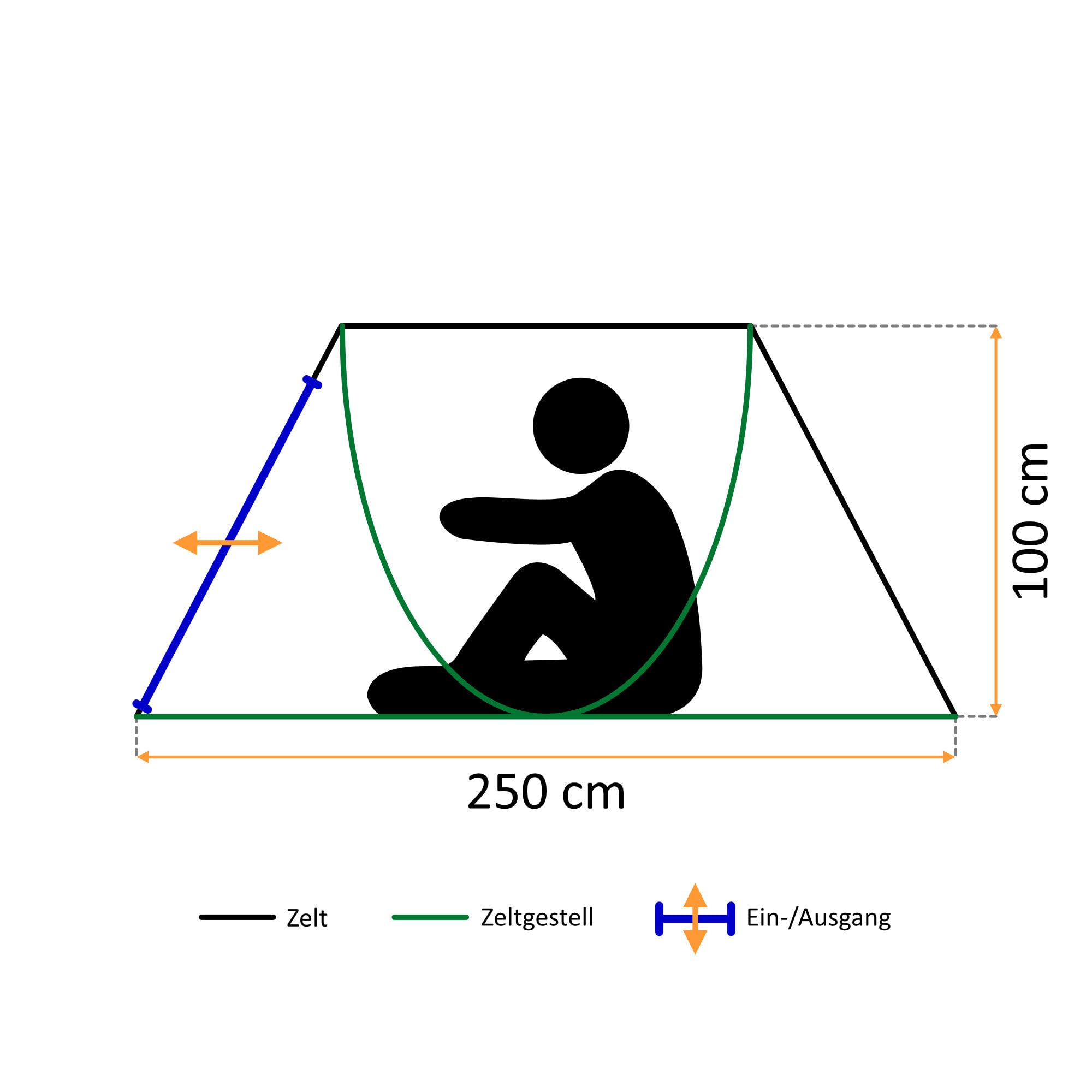 CampFeuer Zelt Quiki für 2 Personen | Wurfzelt Aufbau in 2 Sekunden, Wasserabweisend | Quicktent für Festival, Camping und mehr | Pop Up Zelt, Campingzelt, Automatik Zelt