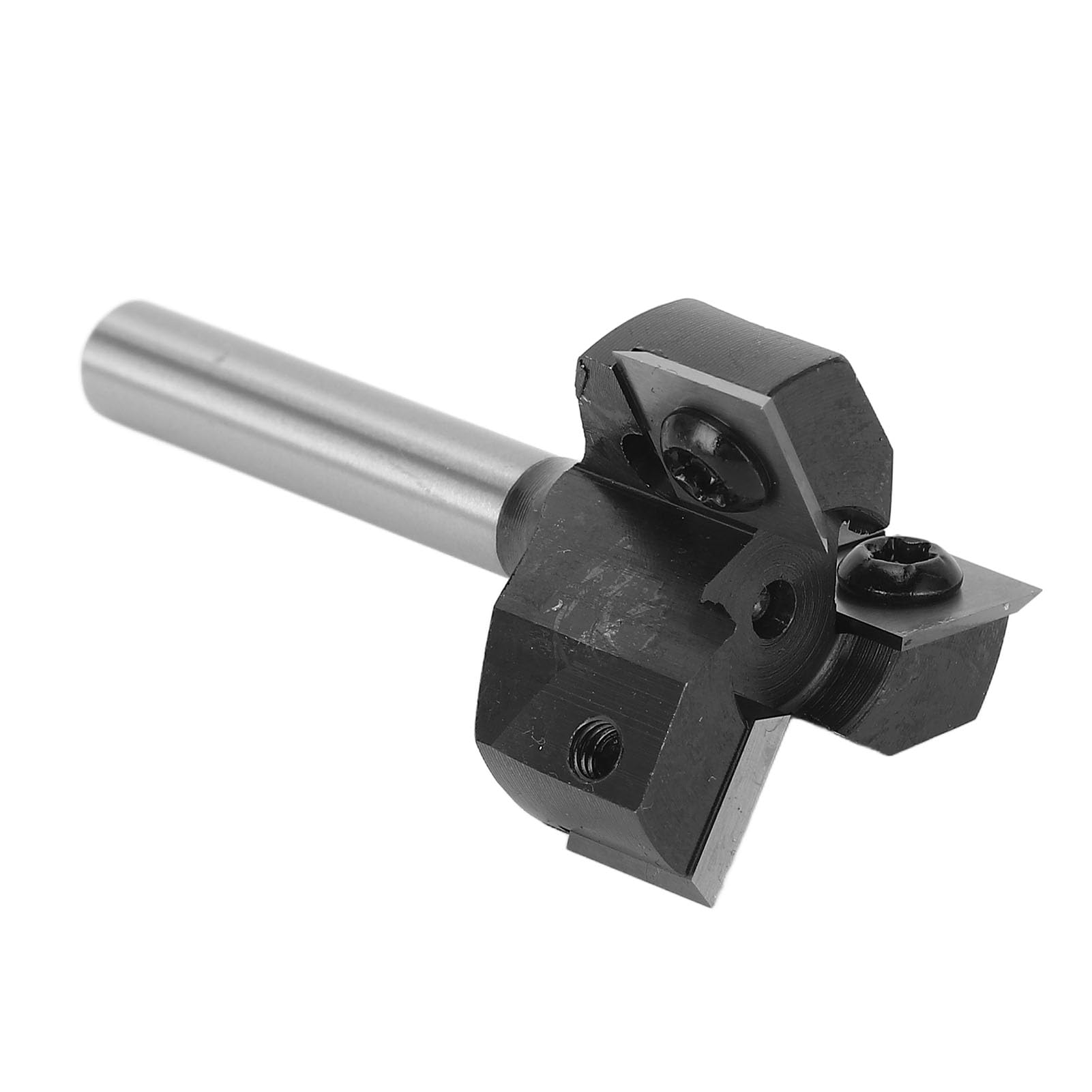 Omabeta Punta per Fresa Spoilboard con Inserto in Acciaio Ad Alto Tenore di Carbonio a 3 Taglienti per Scanalatura per Piallatura della Lavorazione del Legno, Taglierina da 1-1/4 Pollici con Gambo