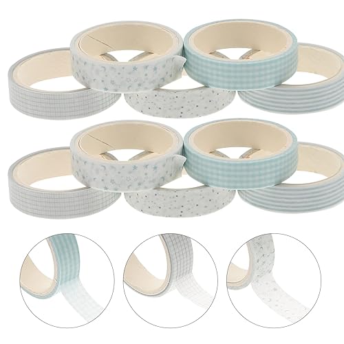 Miniatura 9 de SEWACC 10 rollos de cinta adhesiva Washi para manualidades cinta adhesiva de flores cintas japonesas para bricolaje álbumes de recortes envoltura de