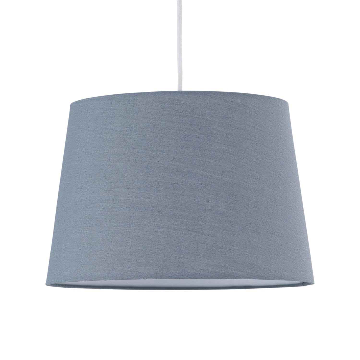 Firstchoicelighting Grey Fabric Easy Fit Light Shade/Lampshade For Ceiling Light Or Table Lamp, 28Cm Diamater