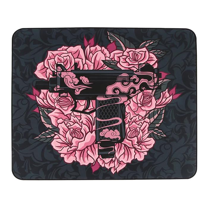 Mouse Pads EspTiger Grand Master Ling (480 x 400 x 4mm) Standard Size SR Base Micro-Coated Synthetic Fiber Surface Uzi Large Cloth Gaming Mousepad – Black