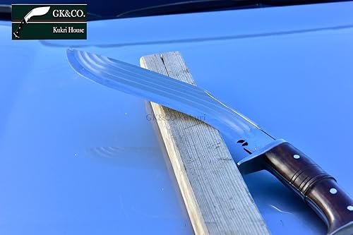 Miniatura 7 de GK&CO. Kukri House Auténtico KukriKhukuri 14.5" Hoja 5" Chirra (5 Fuller) Gorkha Bloqueador de cuchillos Mango de palisandro-GK - Hecho a mano en