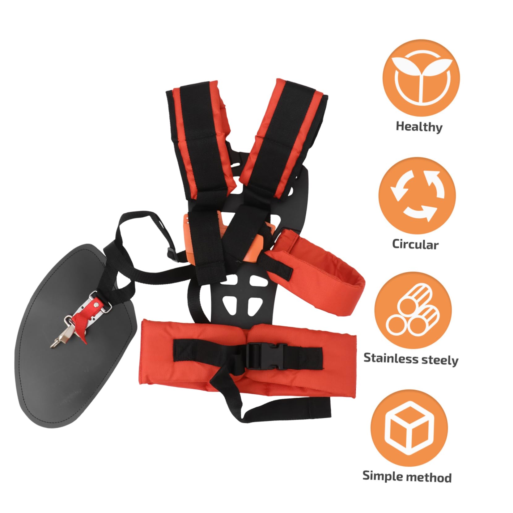 BESPORTBLE de Hombro W Acolchado para Cortacésped Cinturón Ajustable para Desbrozadora y Segadora de Hierba Accesorio Cómodo y Resistente para Jardín