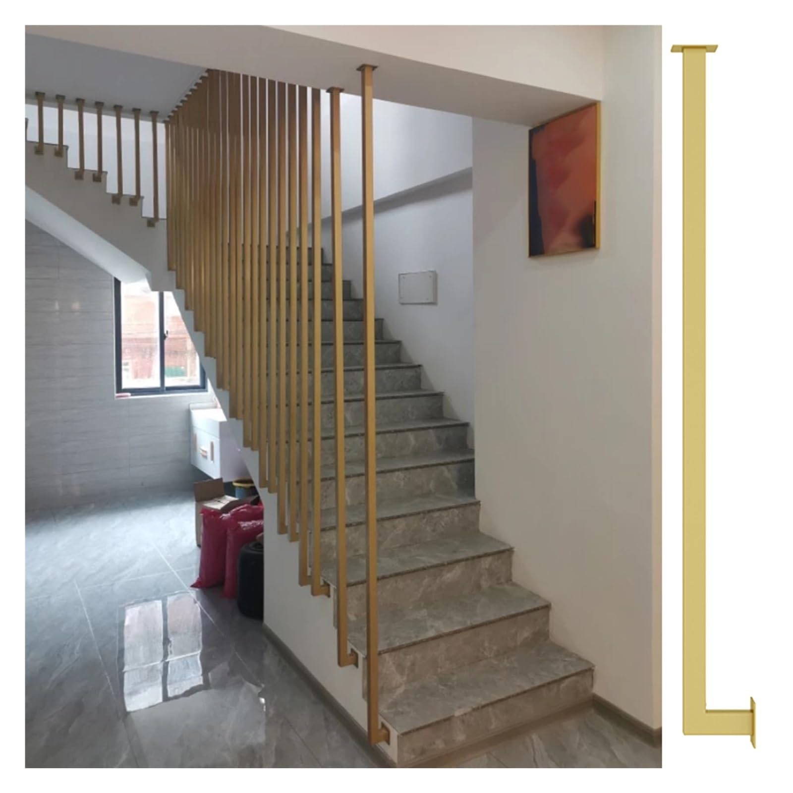 Balustre en fer moderne de 160 cm au fini étanche haut de gamme