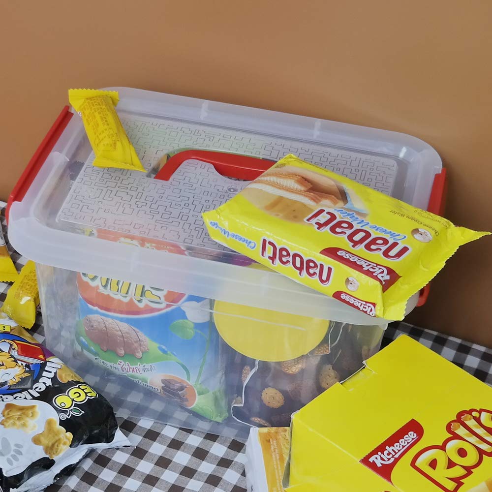 Kiddream 6er Set Küche Aufbewahrungsbox mit Deckel, 6 Liter kleine Kunststoff Box Set
