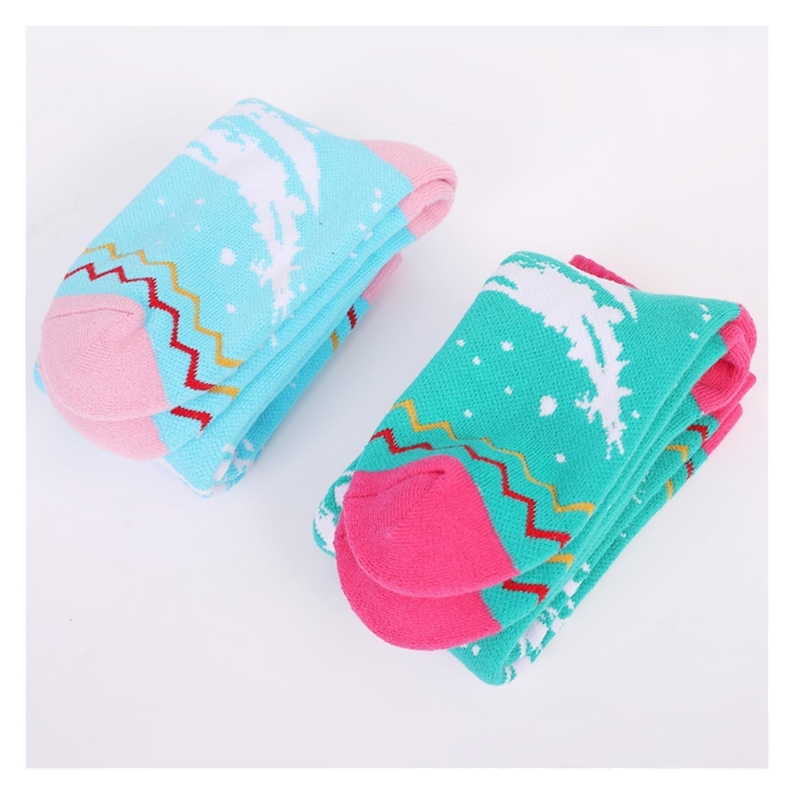 2Paris Chaussettes de Ski antidérapantes for Femme - Absorbent la Transpiration Sport Chaudes Mode Hiver en Plein air Les Chocs