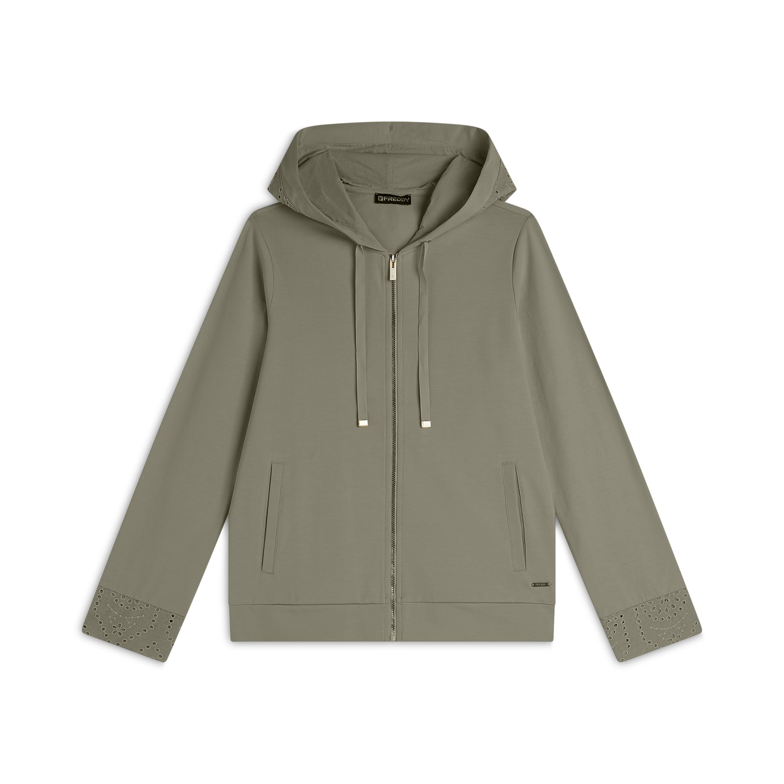 Freddy Felpa Donna Con Effetto Camicia Inserto Animalier-image