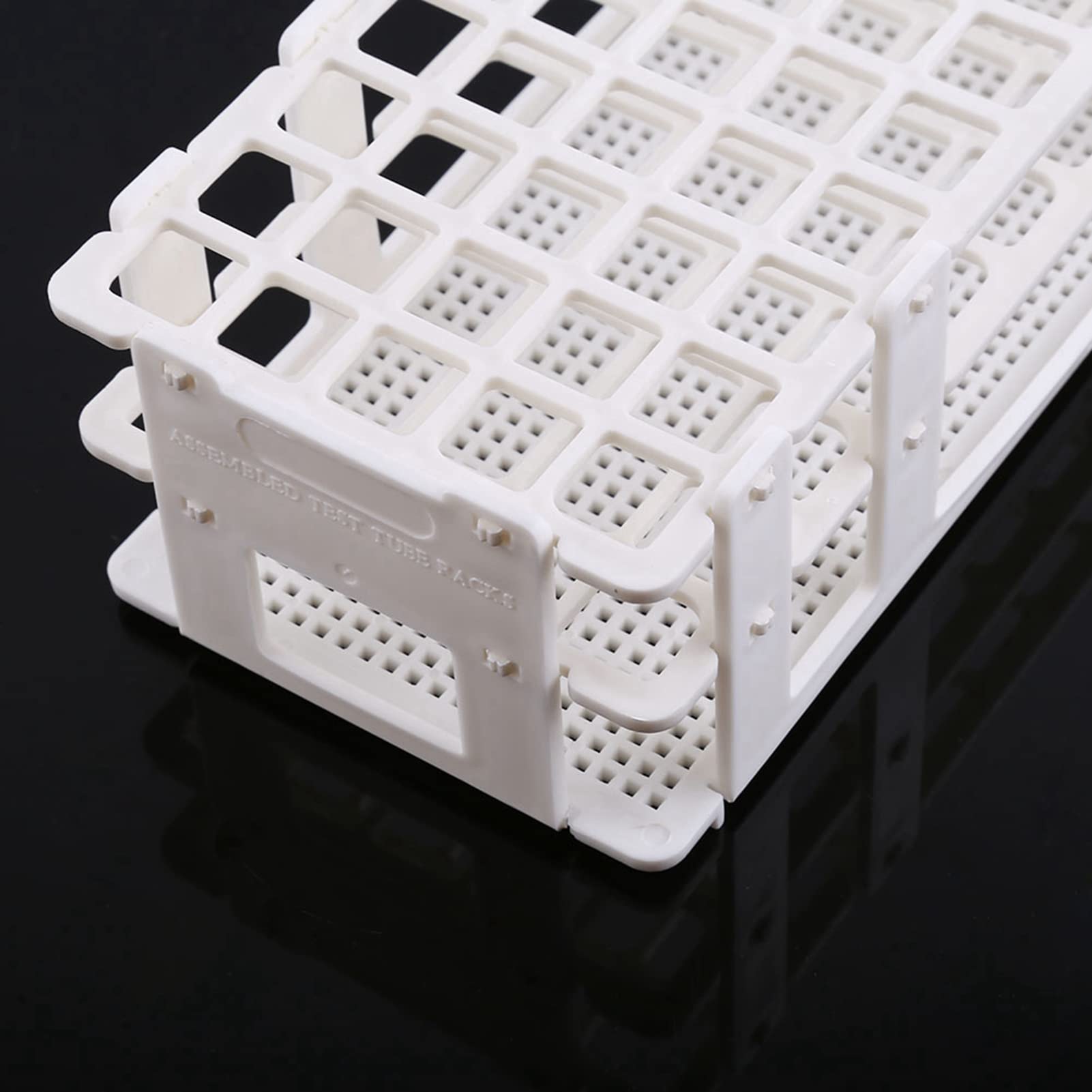 KIMISS Bastidor de Tubos de Ensayo de Plástico de 3 Capas de 16 Mm, 60 Orificios, Soporte de Almacenamiento de Laboratorio para Tubos de Ensayo de Acuario, Soporte para Tubos de