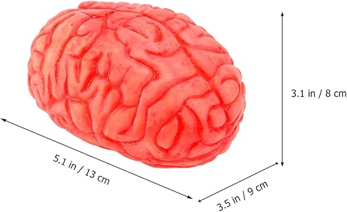 Miniatura 2 de Garneck Cerebro humano - Cerebro humano falso para fiesta de Halloween, decoración de casa embrujada de terror, bromas, accesorios de escenario