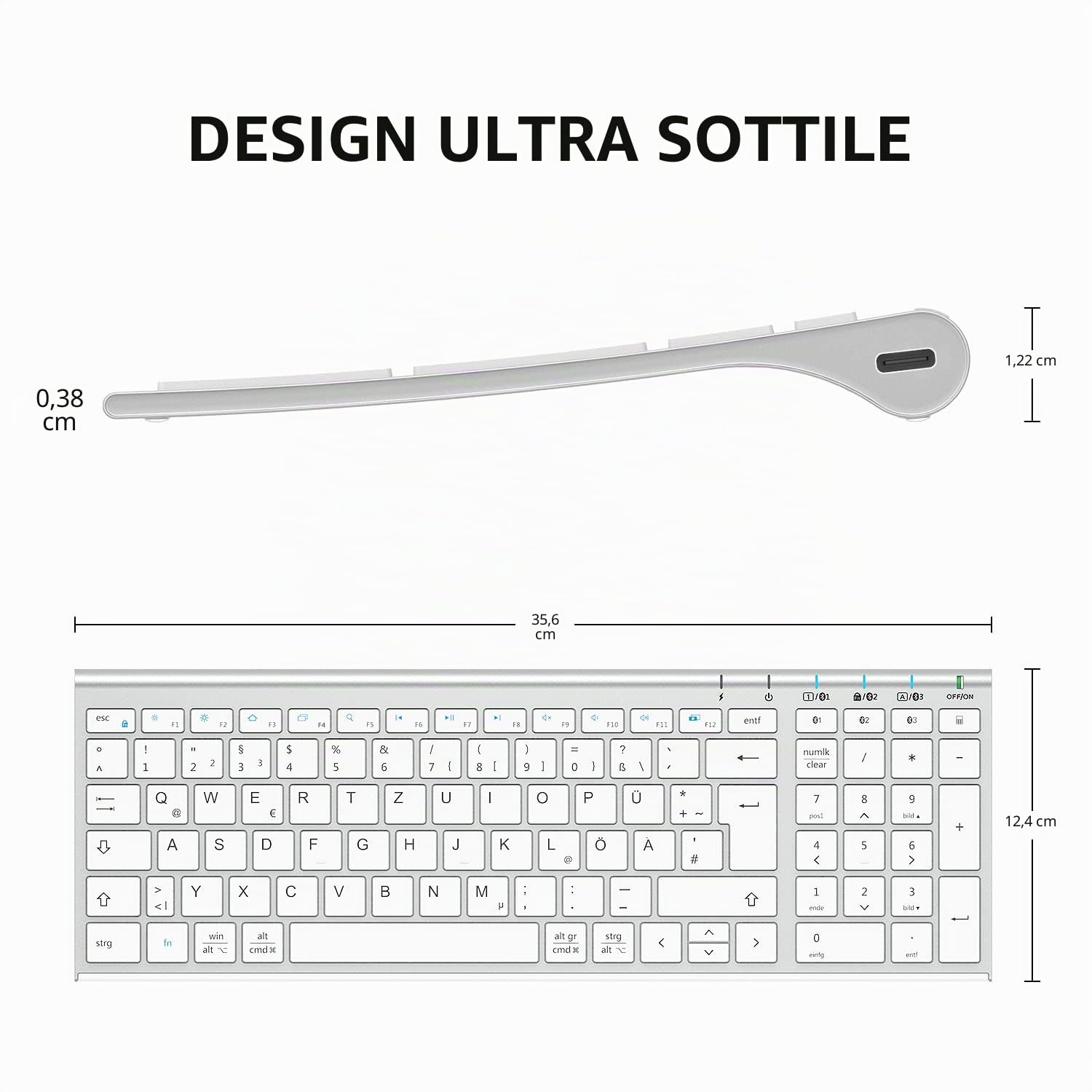 iClever Tastiera (White)