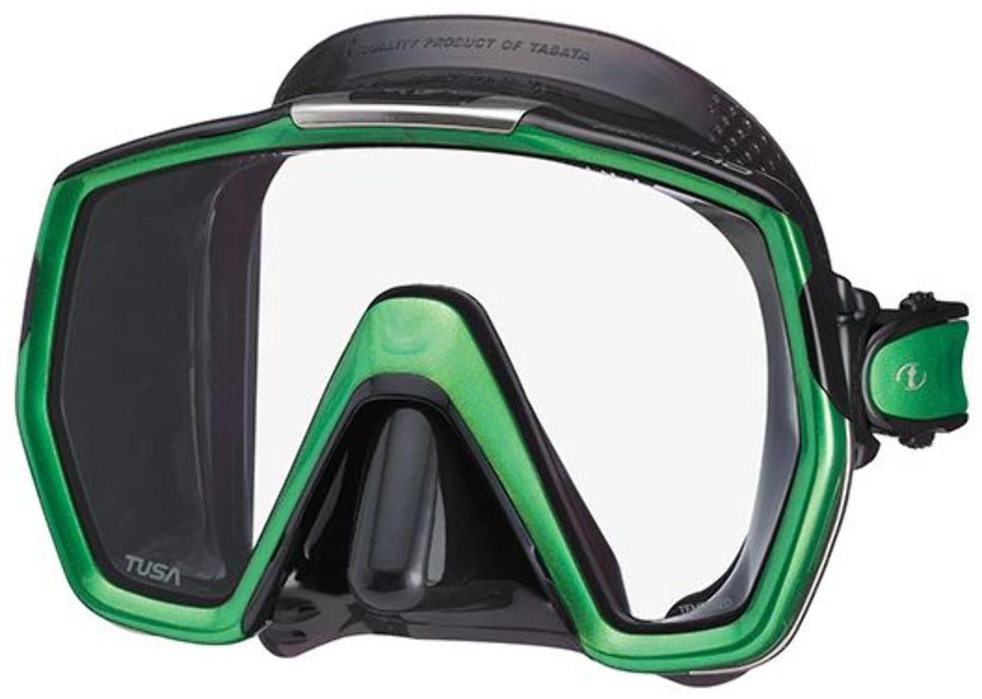 Tusa Freedom HD – Maschera sub subacquea snorkeling, Nero/Arancione