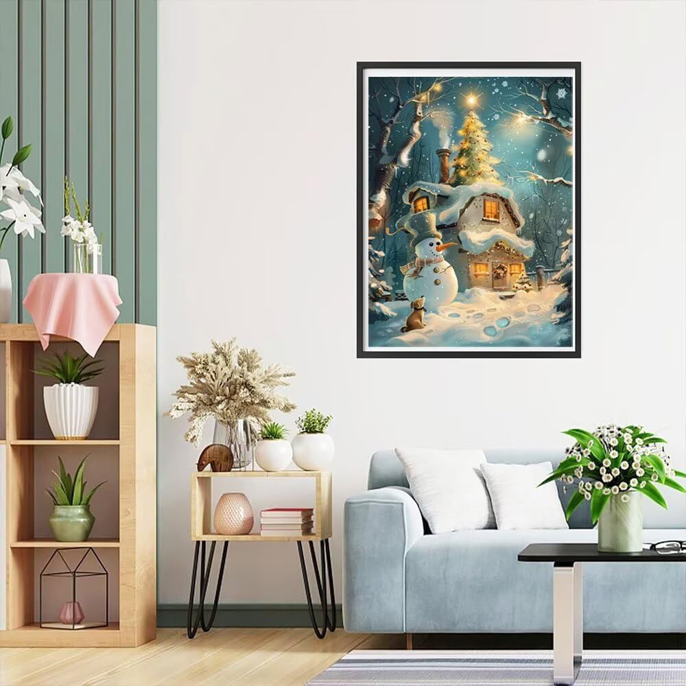 DIY diamentowe zestawy artystyczne dla dorosłych, bałwan choinka 5D pełne wiertło kwadrat diamentowy obraz klejnot sztuka, mozaika haft prezent dom dekoracja ścienna salon pokój na drzwi nastolatki
