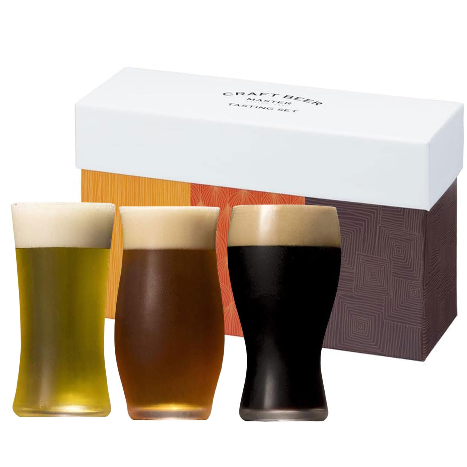 Aderia S6262 Craft Beer Master Assortment Set, Made in Japan, Fashionable, Pint Pilsner, Pair of Mugs, Crafts, High Ball, Gift, Women's, Mother's Day, Tableware, Father's Day, Couple, Men's, Housewarm