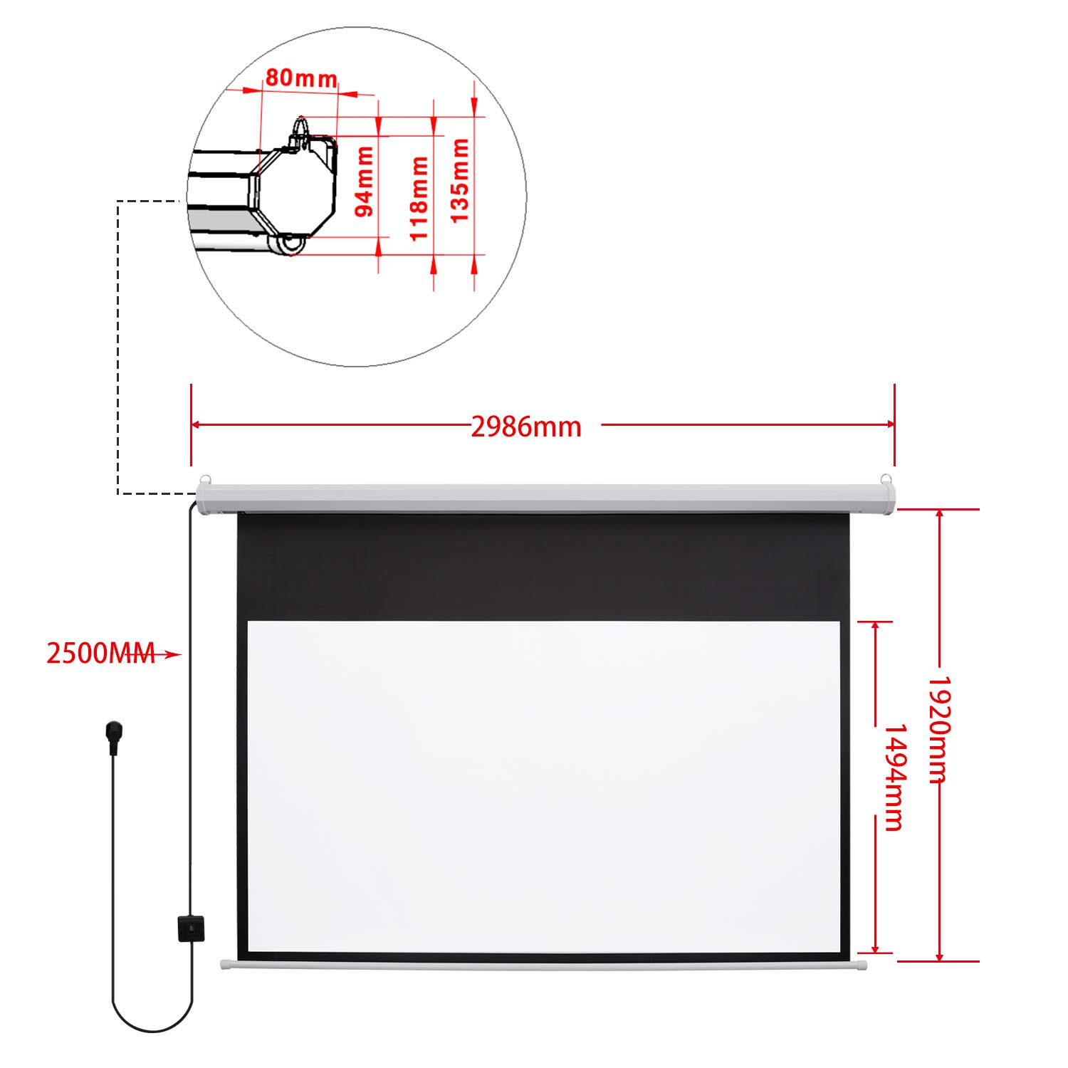 Amazon.co.jp: KPCB プロジェクター スクリーン リモコン付き 120